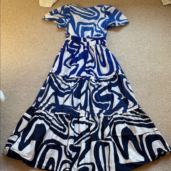 Anthropologie Blue and White Somerset Women's Dress Sz S - Picture 7 of 9